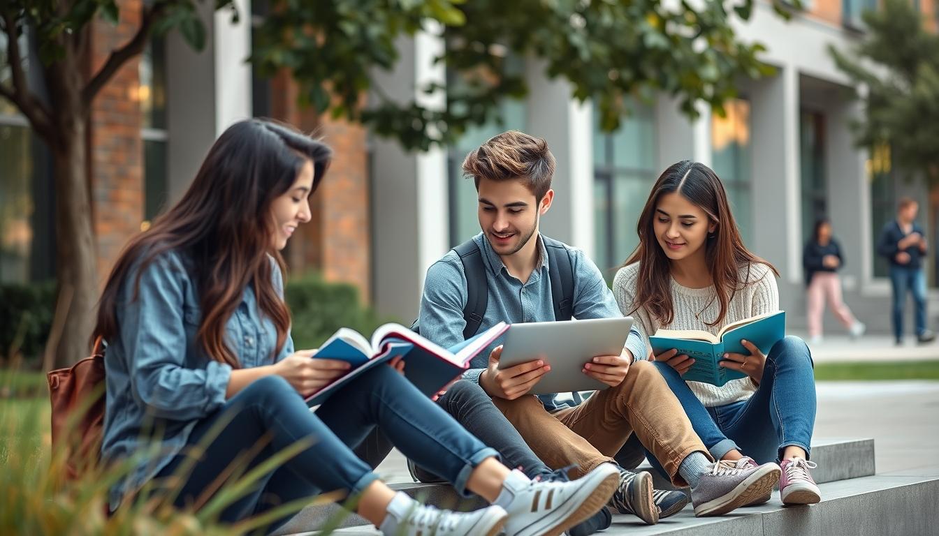 Modern university campus for students